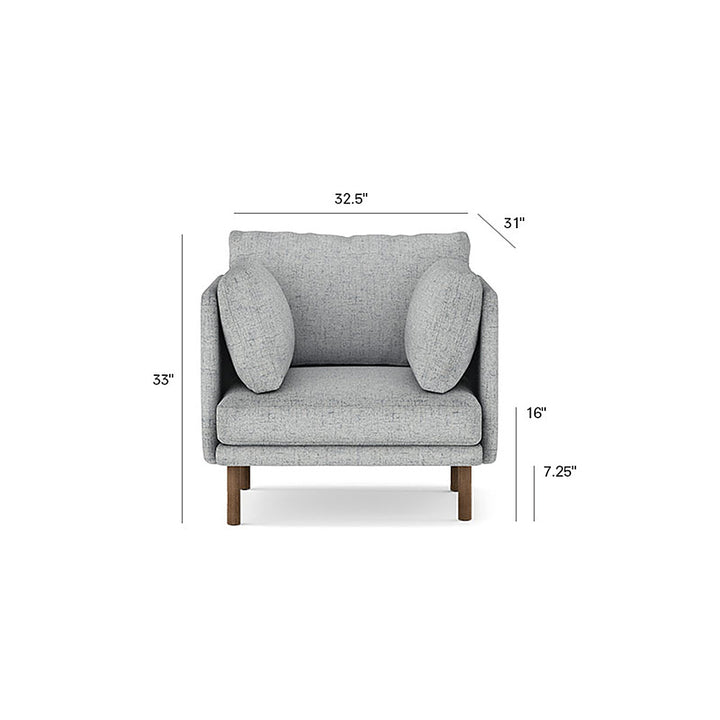 Burrow - Modern Field Armchair with Attachable Ottoman - Oatmeal_3