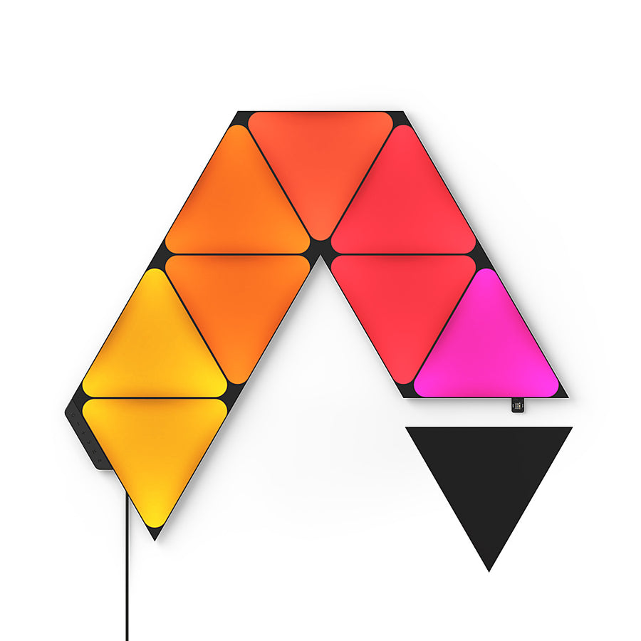 Nanoleaf - Shapes Ultra Black Triangles Smarter Kit (9 Panels) - Multicolor_0