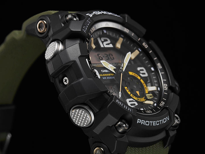 Casio - Men's G-Shock Mudmaster Twin-Sensor Analog-Digital 55mm Watch - Green_7