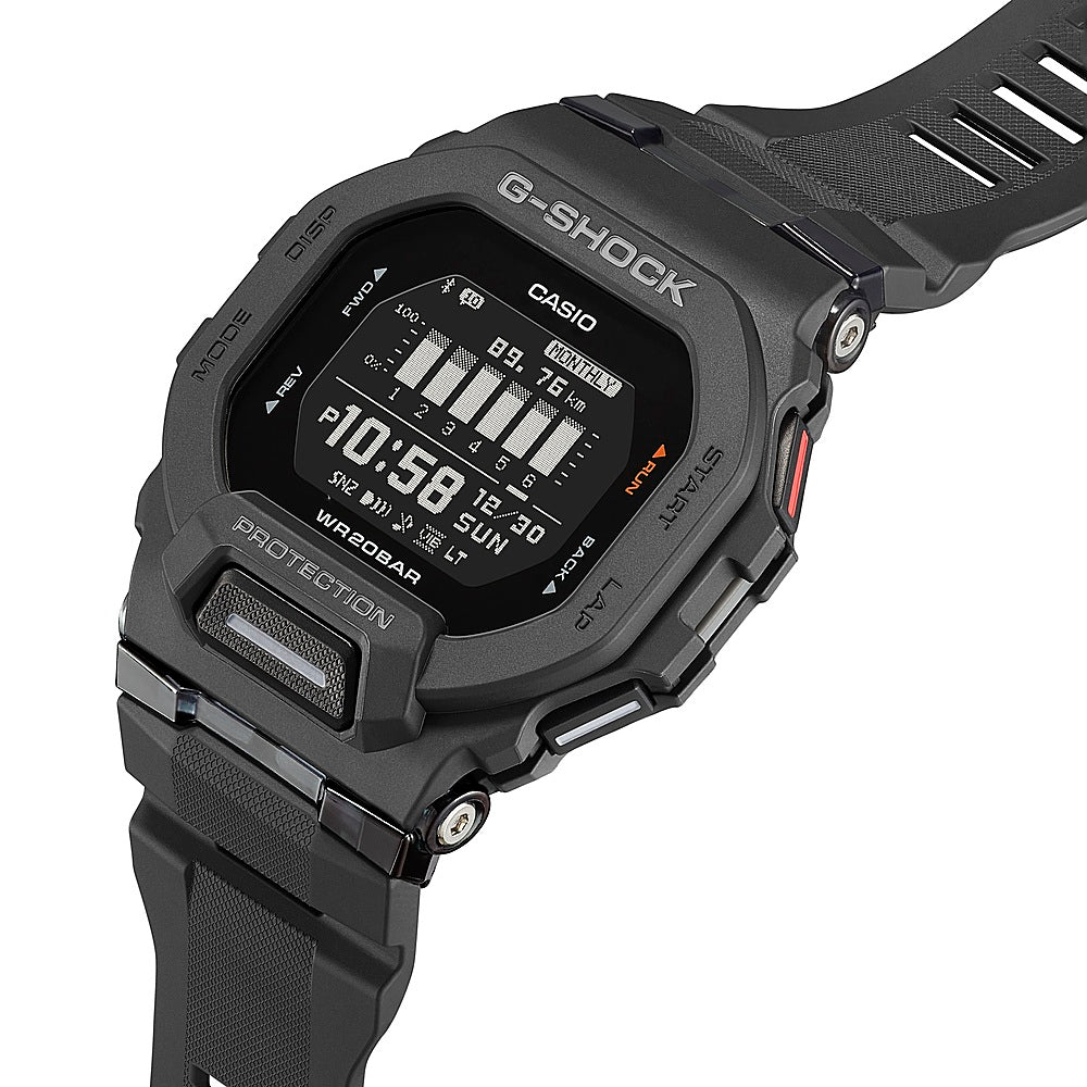 Casio - Men's G-Shock Power Trainer with Bluetooth Mobile Link 46mm Watch - Black_2