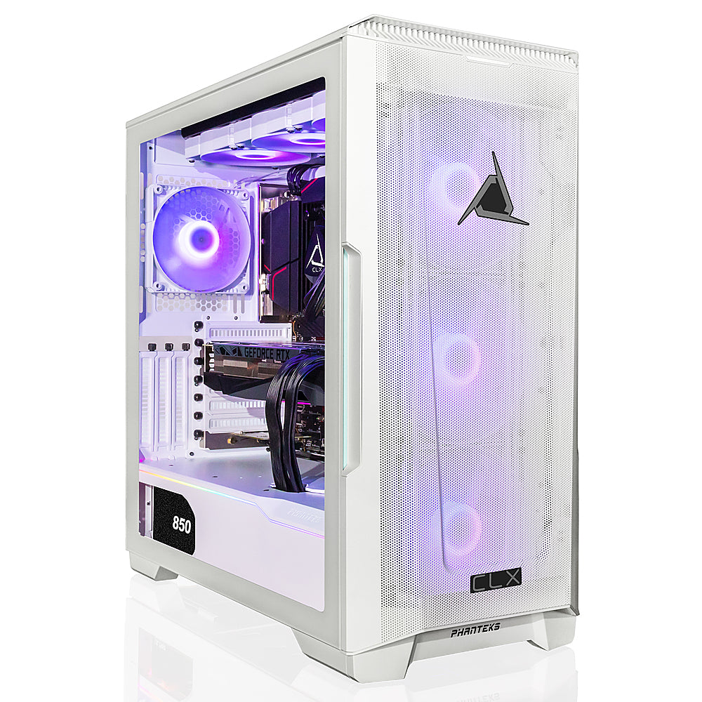 CLX - SET Gaming Desktop - AMD Ryzen 9 7950X - 64GB DDR5 4800 Memory - NVIDIA GeForce RTX 4080 - 1TB NVMe M.2 SSD + 6TB HDD - White_0