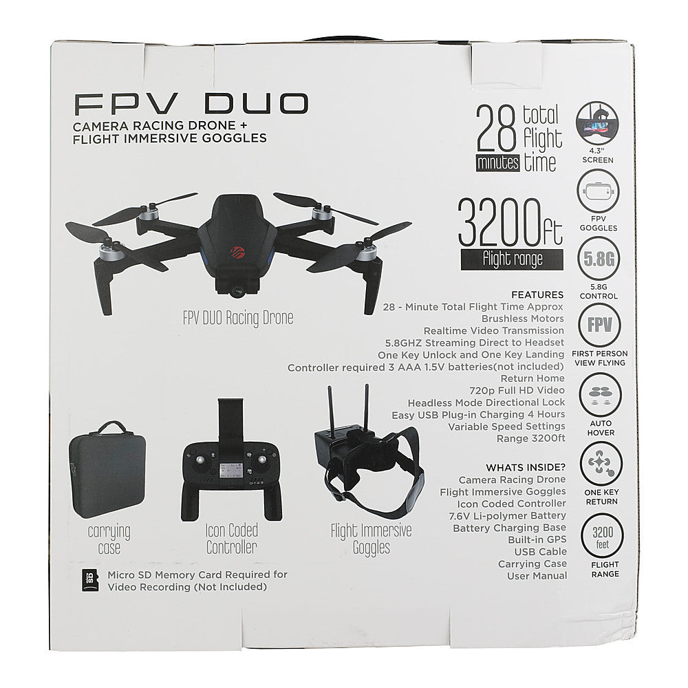 Vivitar - VTI FPV Duo Camera Racing Drone - Black_4