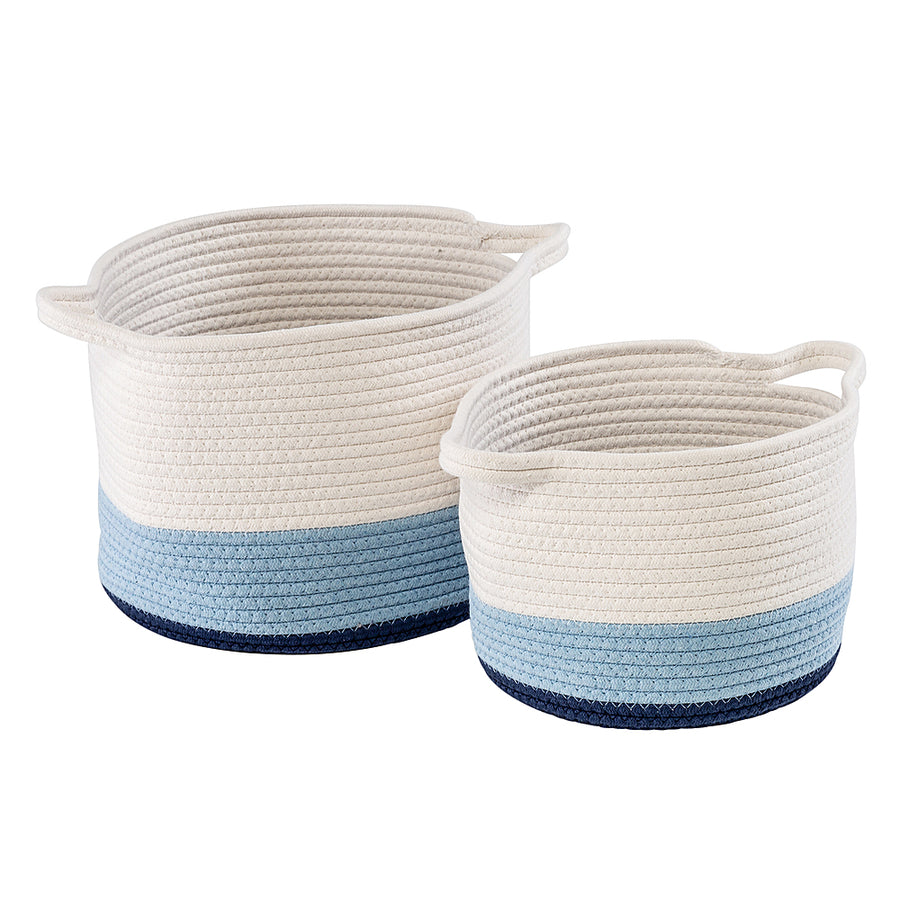 Honey-Can-Do - Nesting Cotton Rope Storage Basket Set Ombré - White_0