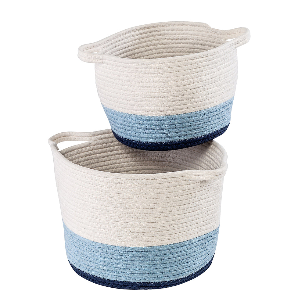 Honey-Can-Do - Nesting Cotton Rope Storage Basket Set Ombré - White_9