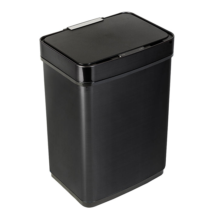 Honey-Can-Do - 50 Liter Stainless Steel Sensor Trash Can - Black_0