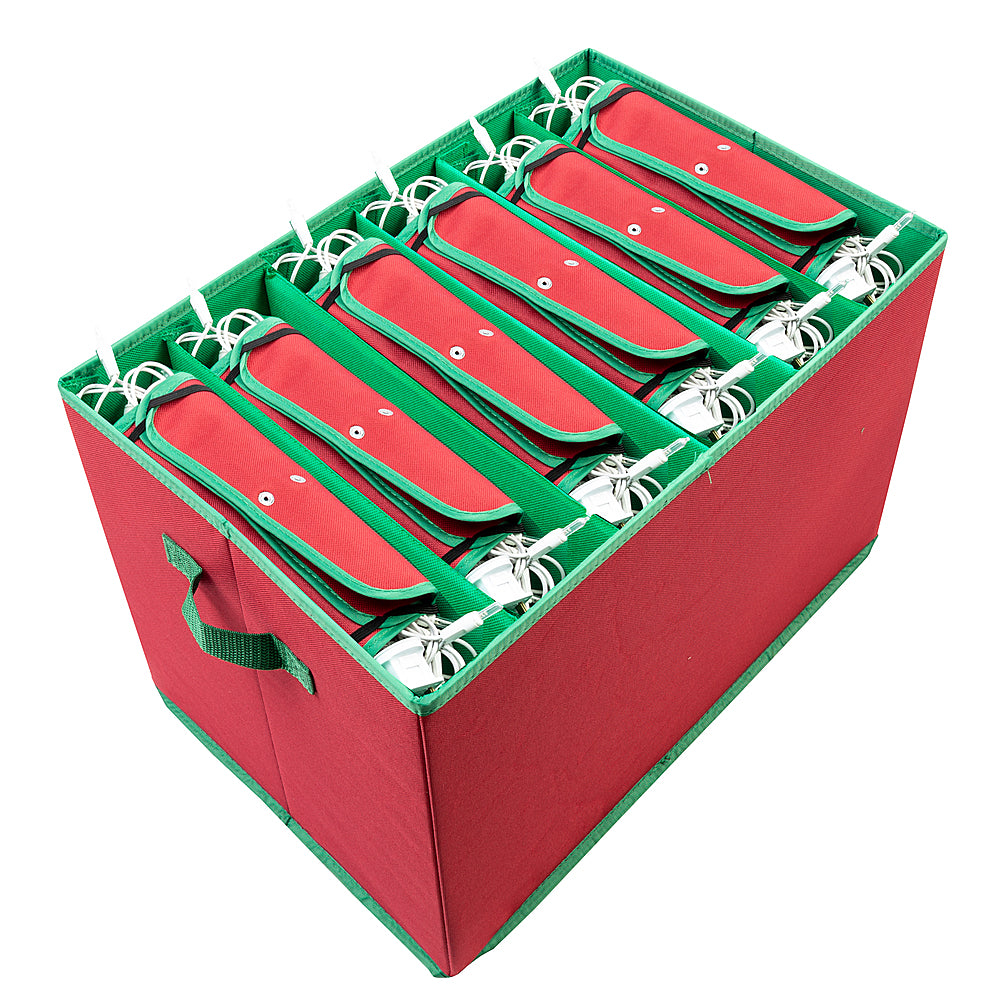 Honey-Can-Do - Christmas Tree Lights Storage Box With Handles - Red_5