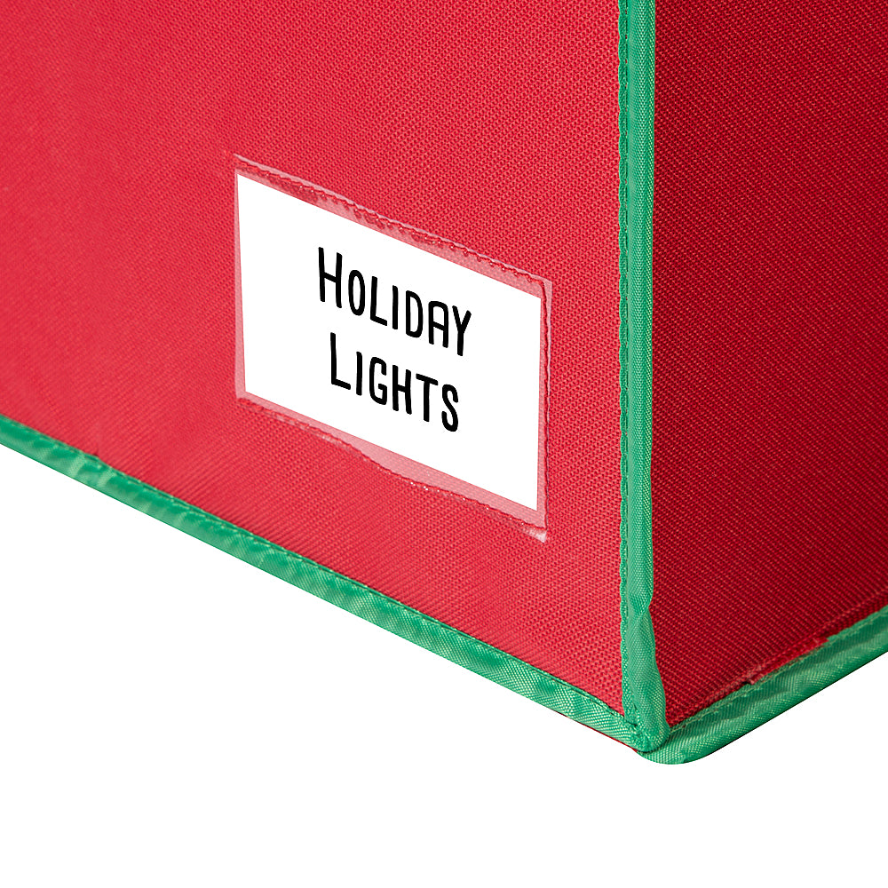 Honey-Can-Do - Christmas Tree Lights Storage Box With Handles - Red_3