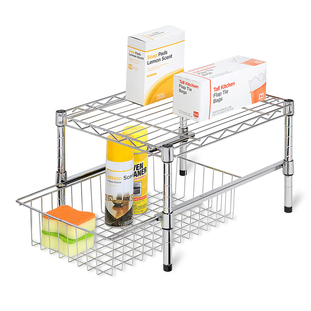 Honey-Can-Do - Stacking Cabinet Organizer - Chrome_1