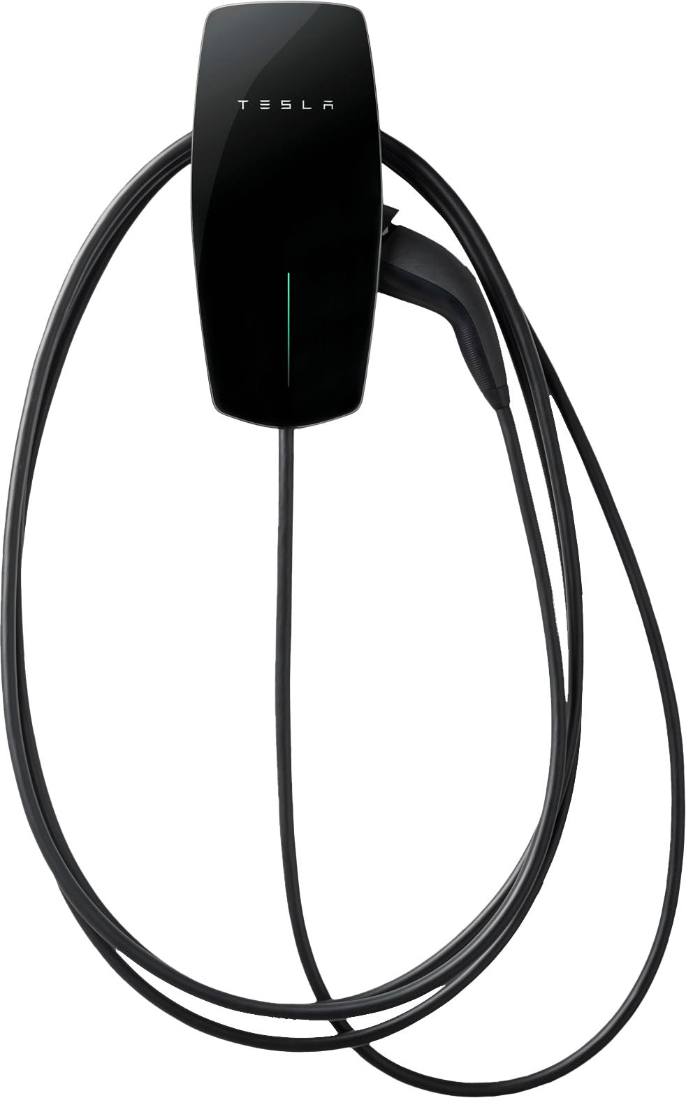 Tesla - Wall Connector J1772 Hardwired Electric Vehicle (EV) Charger - up to 48A - 24' - Black_1