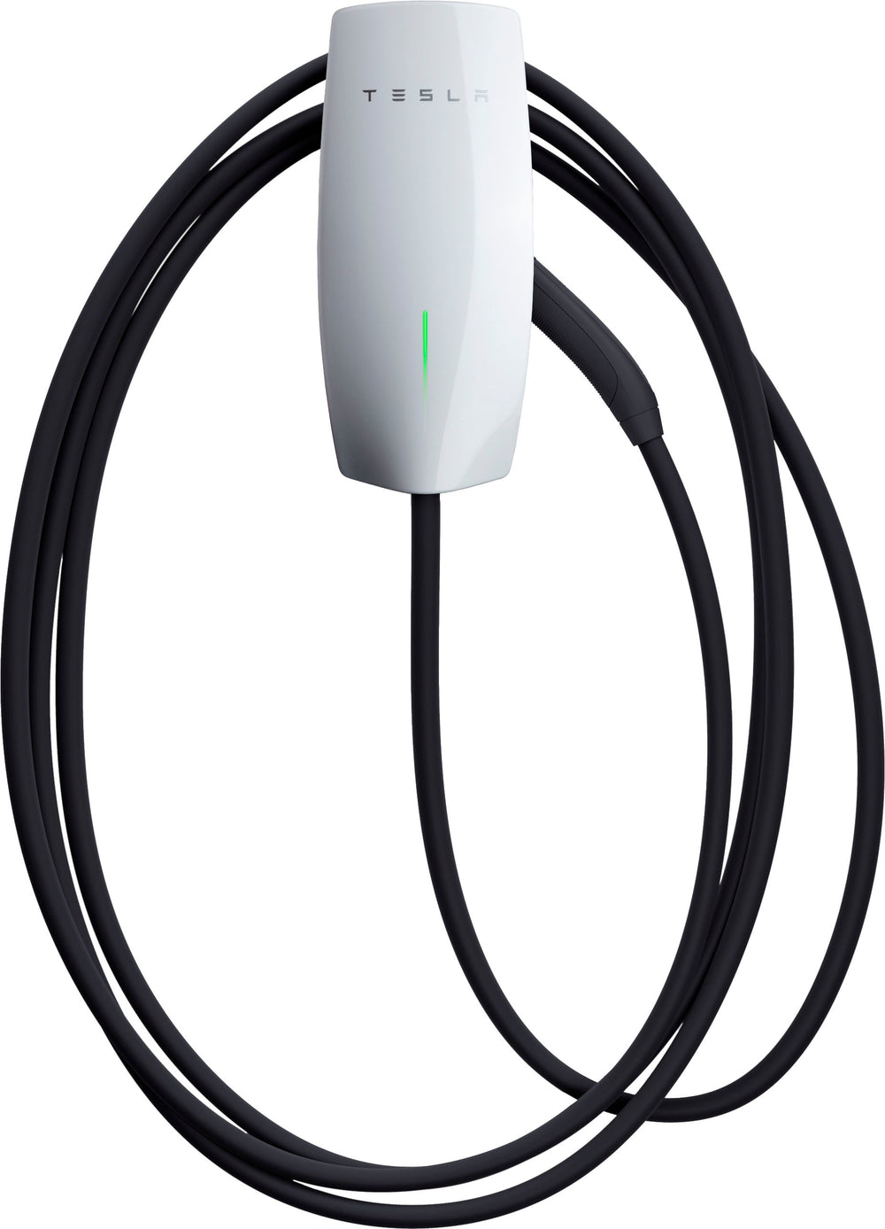 Tesla - Wall Connector Hardwired Electric Vehicle (EV) Charger up to 48A - 24' - White_1