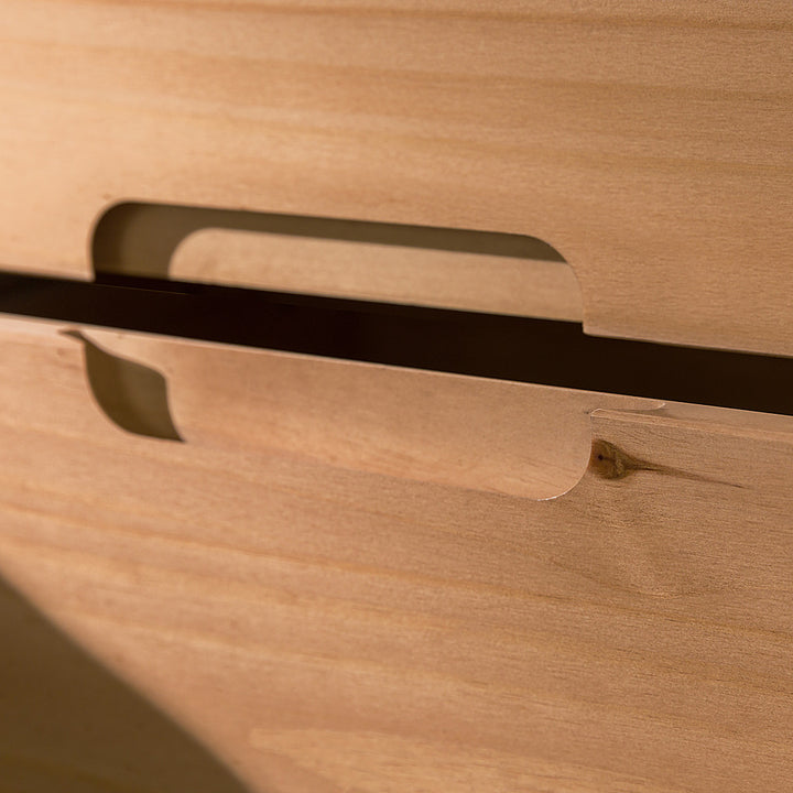 Walker Edison - Mid-Century Modern Solid Wood 2-Drawer Nightstand - Natural Pine_8