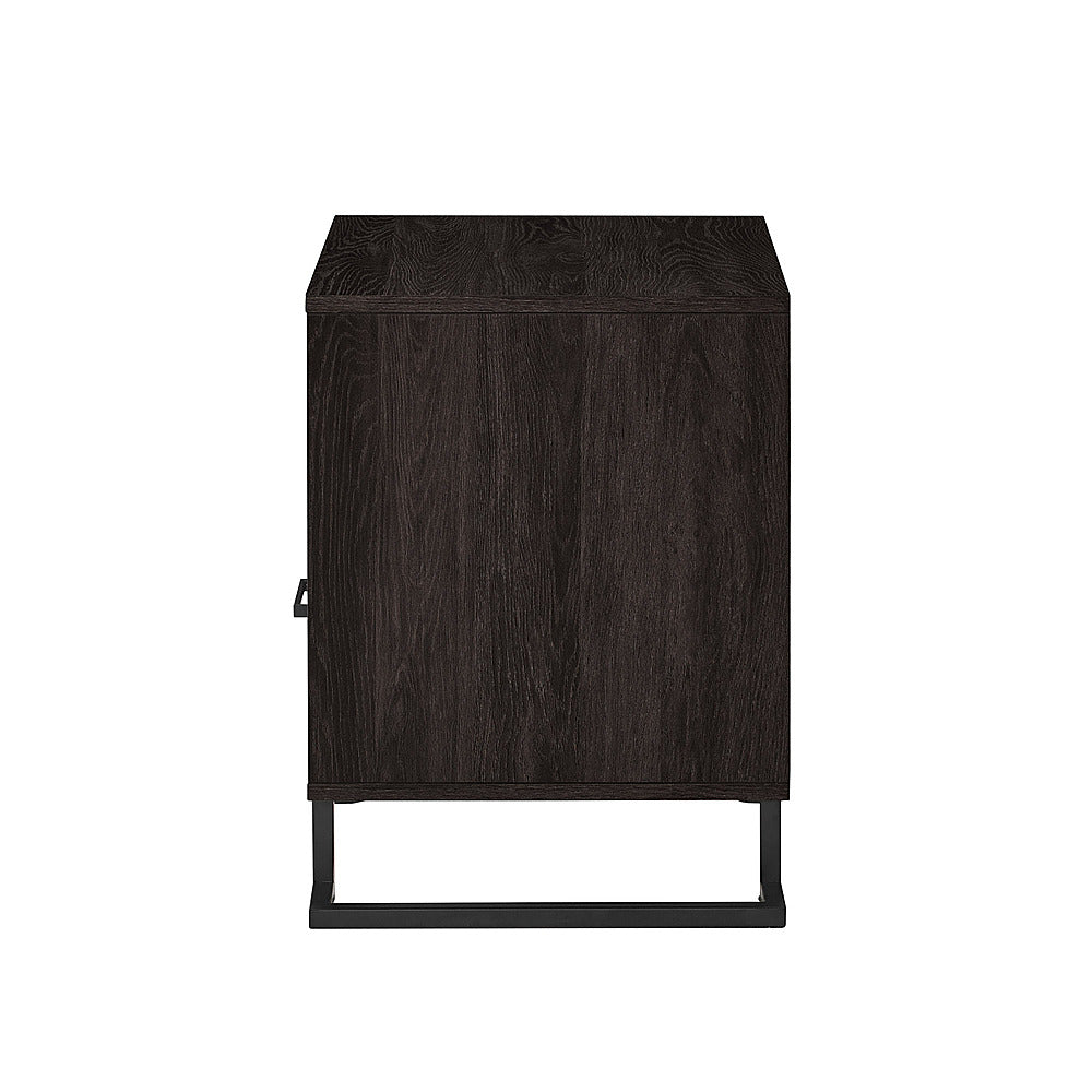 Walker Edison - Contemporary 1-Drawer Metal and Wood Nightstand - Charcoal_7
