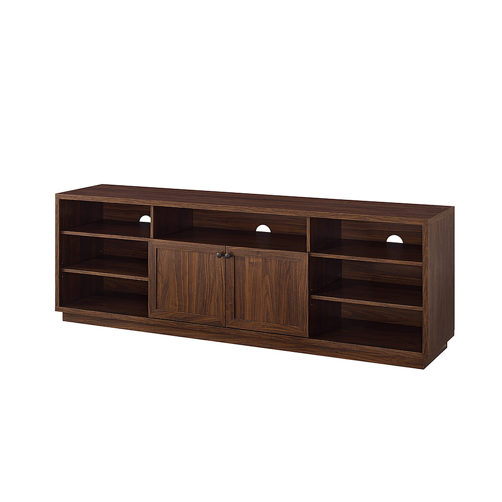 Walker Edison - Transitional Open and Closed-Storage Media Console for TVs up to 75” - Dark Walnut_1