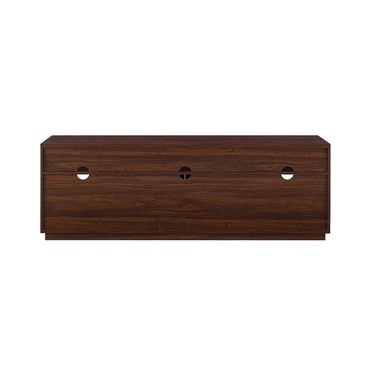 Walker Edison - Transitional Open and Closed-Storage Media Console for TVs up to 75” - Dark Walnut_5