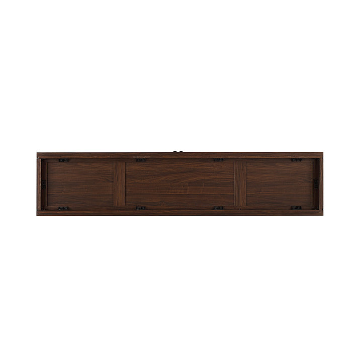 Walker Edison - Transitional Open and Closed-Storage Media Console for TVs up to 75” - Dark Walnut_7