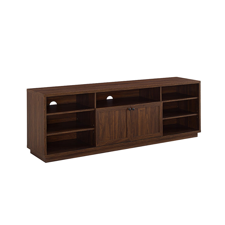 Walker Edison - Transitional Open and Closed-Storage Media Console for TVs up to 75” - Dark Walnut_2