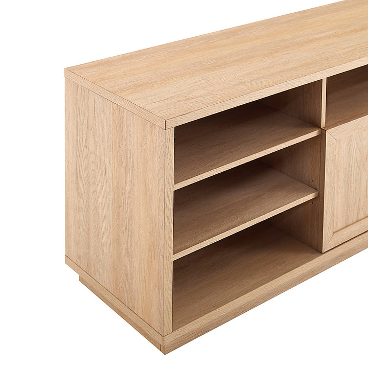 Walker Edison - Transitional Open and Closed-Storage Media Console for TVs up to 75” - Coastal Oak_6