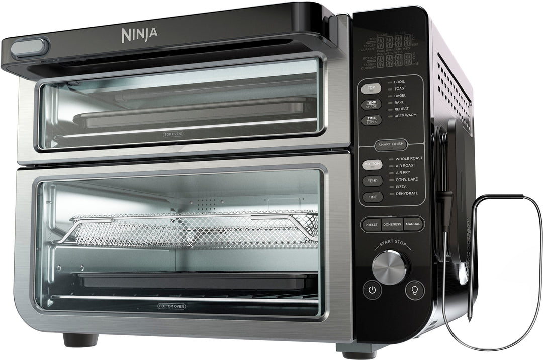Ninja - 12-in-1 Smart Double Oven, FlexDoor, Smart Thermometer, Smart Finish, Rapid Top Oven, Convection & Air Fry Bottom Oven - Stainless Steel/Black_9