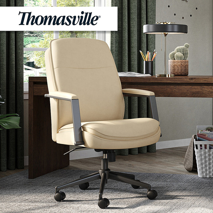 Thomasville - Upton Bonded Leather Office Chair - Cream_1