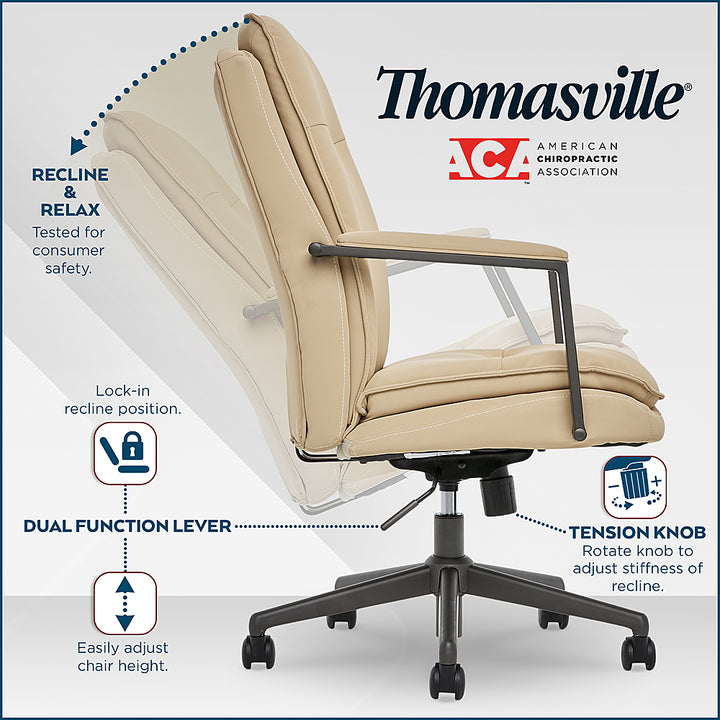 Thomasville - Upton Bonded Leather Office Chair - Cream_6