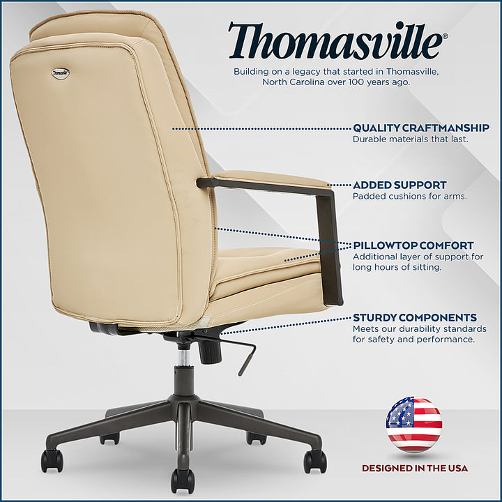 Thomasville - Upton Bonded Leather Office Chair - Cream_5