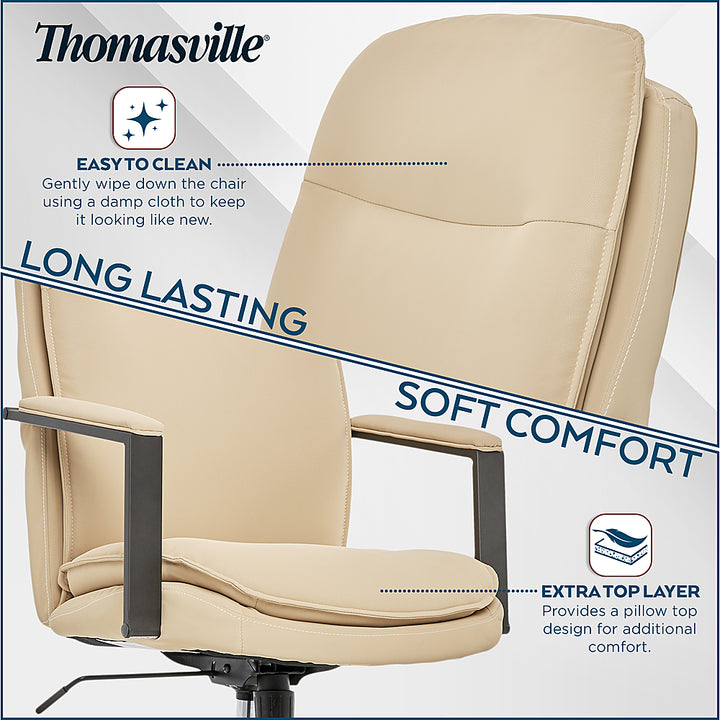 Thomasville - Upton Bonded Leather Office Chair - Cream_4
