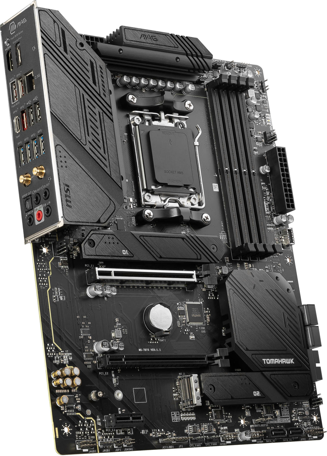 MSI - MAG B650 Tomahawk WIFI (Socket LGA 1718) USB 3.2 AMD Motherboard - Black_5