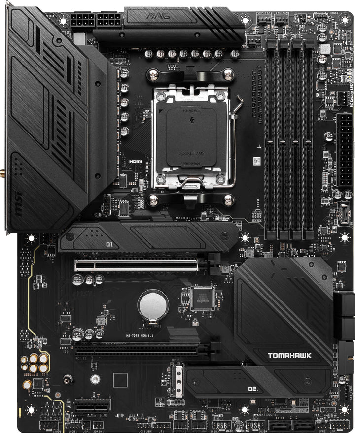 MSI - MAG B650 Tomahawk WIFI (Socket LGA 1718) USB 3.2 AMD Motherboard - Black_1