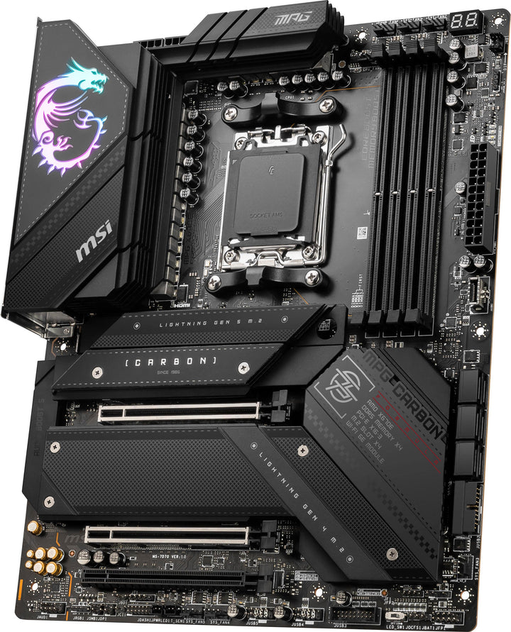 MSI - MPG X670E CARBON WIFI (Socket LGA 1718) USB 3.2 AMD Motherboard - Black_5