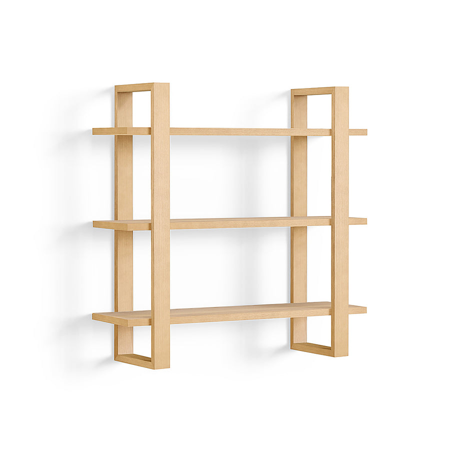 Burrow - Index Hardwood 3-Shelf Bookshelf - Oak_0