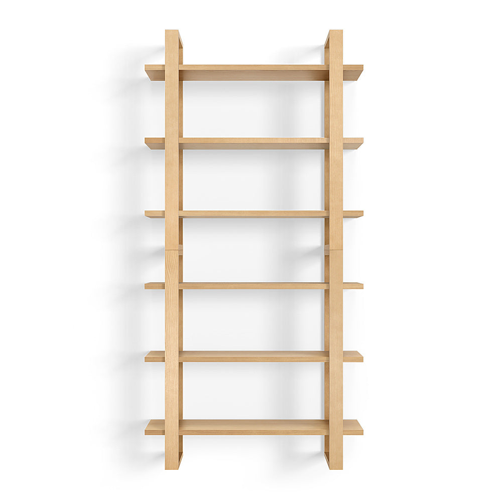 Burrow - Index Hardwood 6-Shelf Bookshelf - Oak_1
