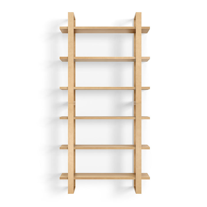 Burrow - Index Hardwood 6-Shelf Bookshelf - Oak_1
