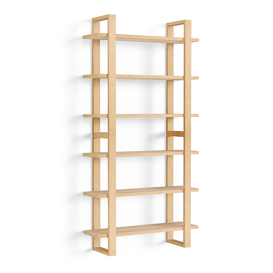 Burrow - Index Hardwood 6-Shelf Bookshelf - Oak_0