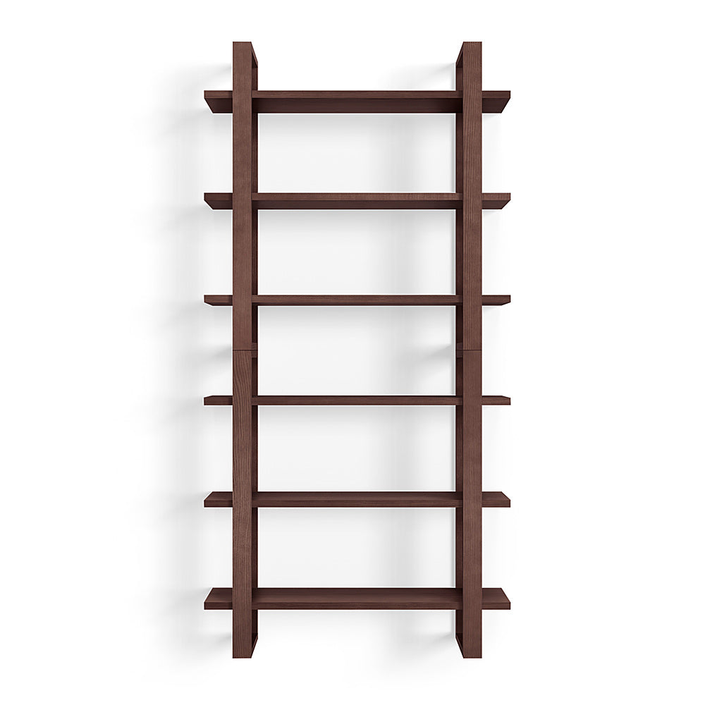 Burrow - Index Hardwood 6-Shelf Bookshelf - Walnut_1