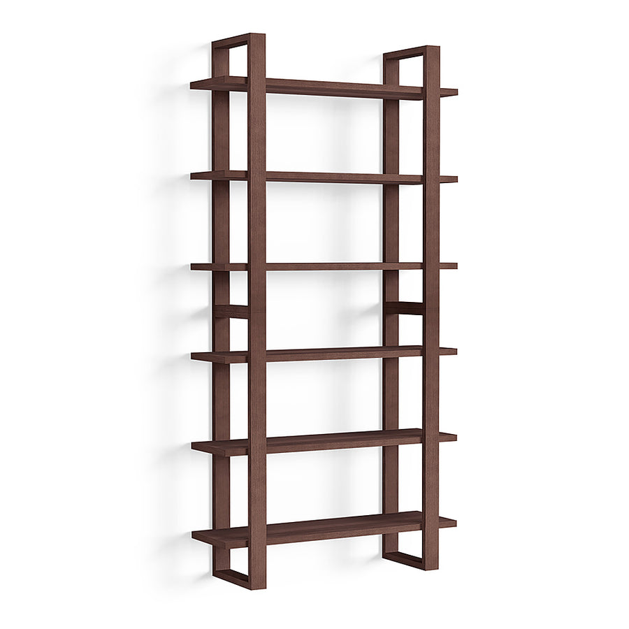Burrow - Index Hardwood 6-Shelf Bookshelf - Walnut_0