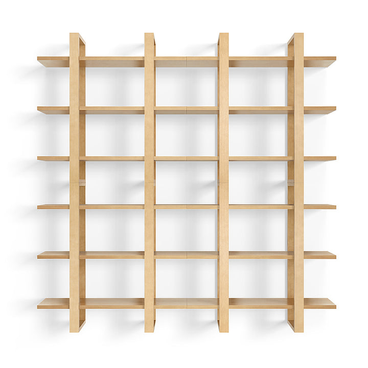 Burrow - Index Hardwood 18-Shelf Bookshelf - Oak_1