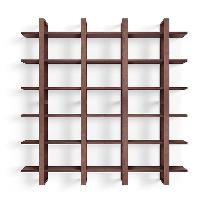 Burrow - Index Hardwood 18-Shelf Bookshelf - Walnut_1
