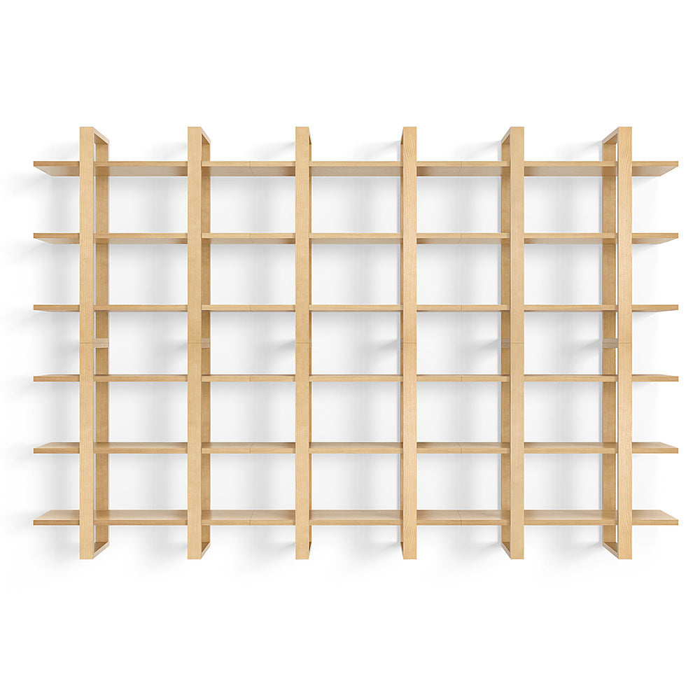 Burrow - Index Hardwood 30-Shelf Bookshelf - Oak_1