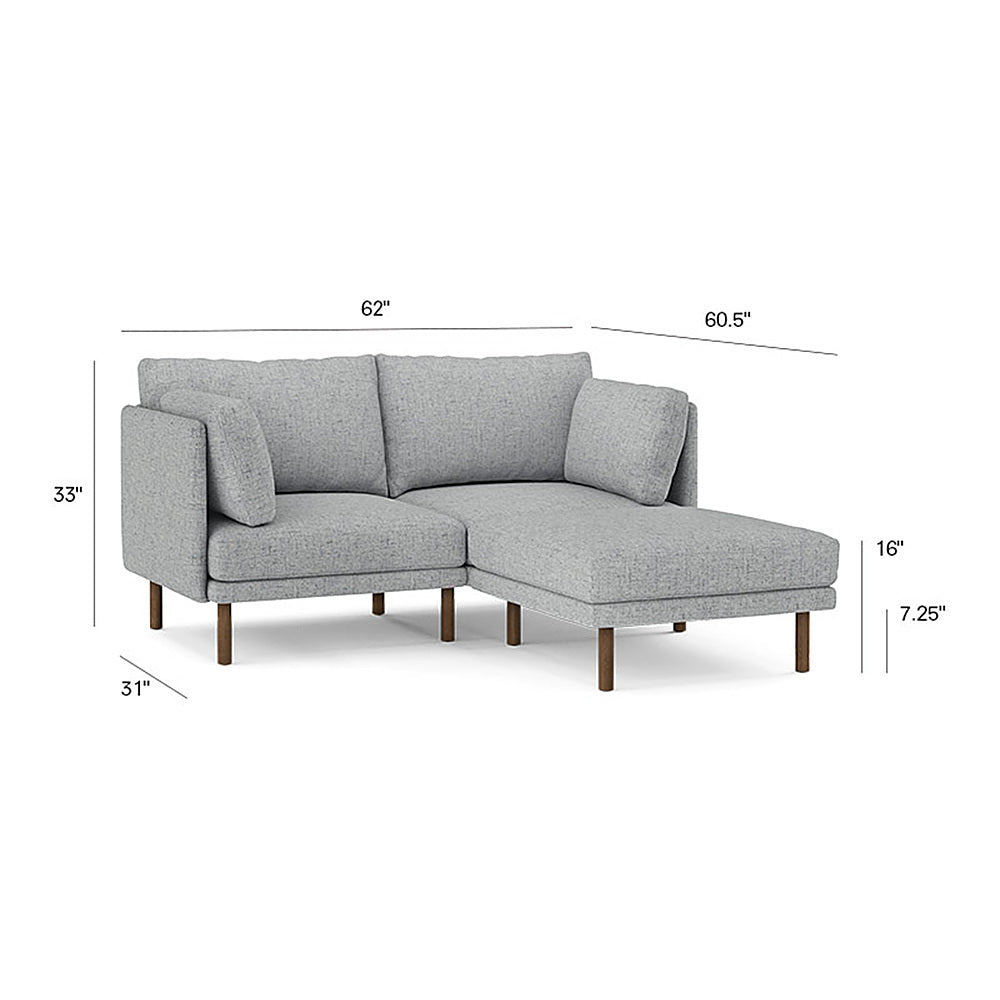 Burrow - Modern Field 2-Seat Sofa with Attachable Ottoman - Oatmeal_2