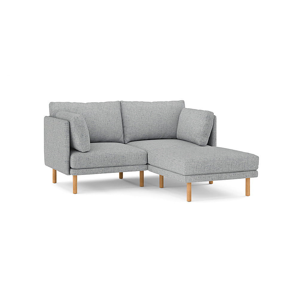 Burrow - Modern Field 2-Seat Sofa with Attachable Ottoman - Fog_0