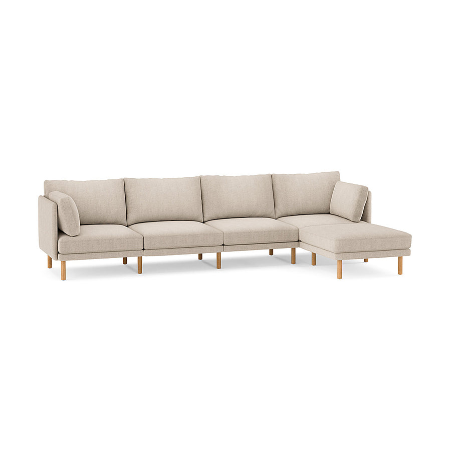Burrow - Modern Field 4-Seat Sofa with Attachable Ottoman - Oatmeal_0