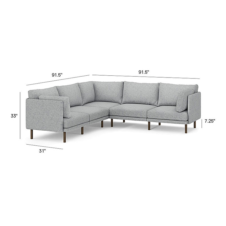 Burrow - Modern Field 5-Seat Sectional - Fog_2