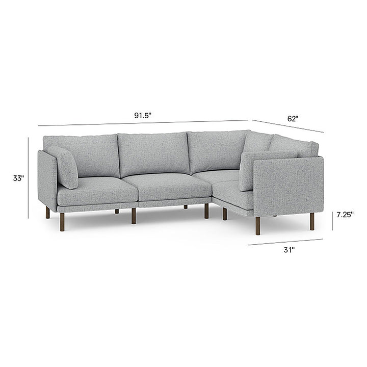 Burrow - Modern Field 4-Seat Sectional - Fog_2