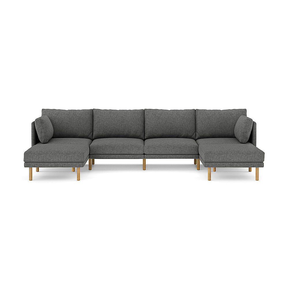 Burrow - Modern Field 4-Seat Sofa with Double Attachable Ottoman - Carbon_0
