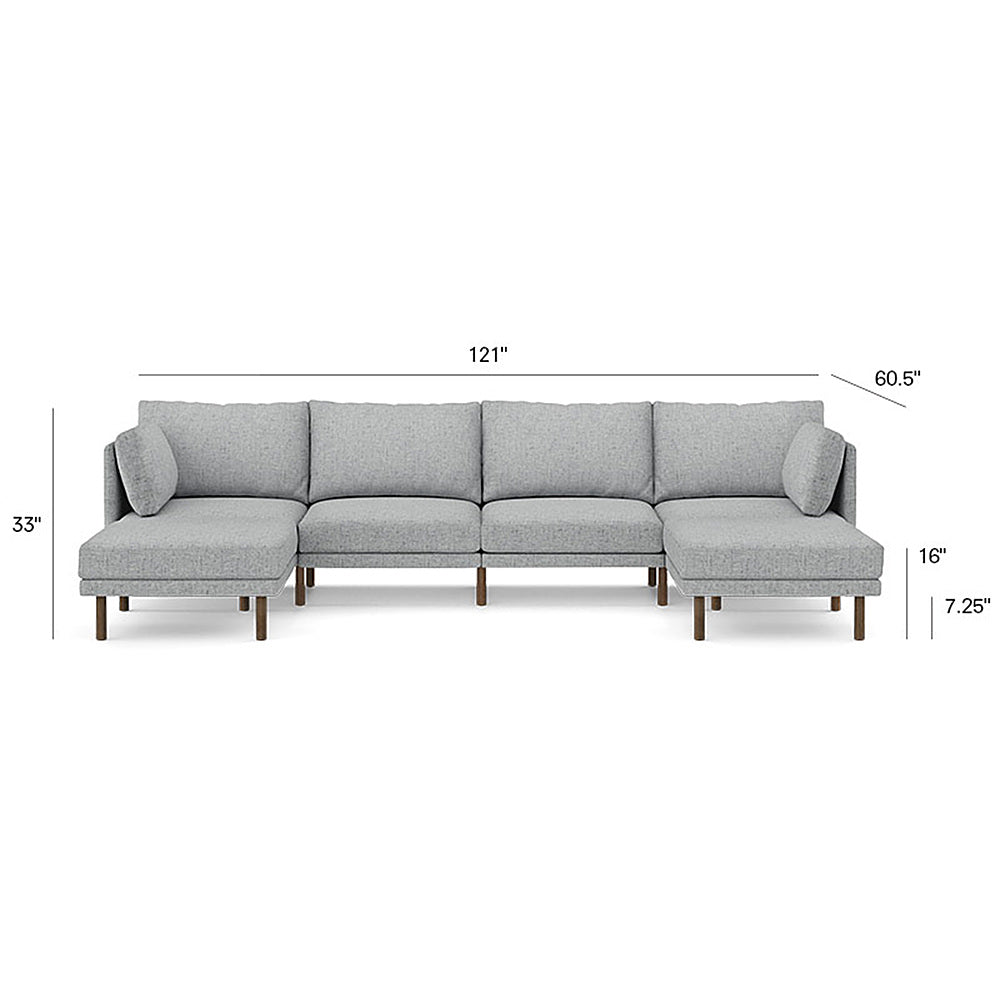 Burrow - Modern Field 4-Seat Sofa with Double Attachable Ottoman - Carbon_4