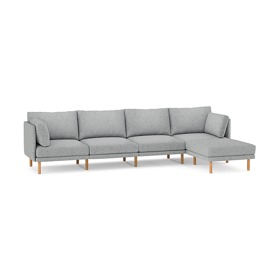 Burrow - Modern Field 4-Seat Sofa with Attachable Ottoman - Fog_0