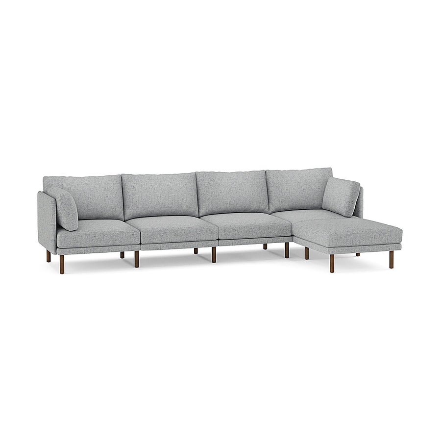 Burrow - Modern Field 4-Seat Sofa with Attachable Ottoman - Fog_0