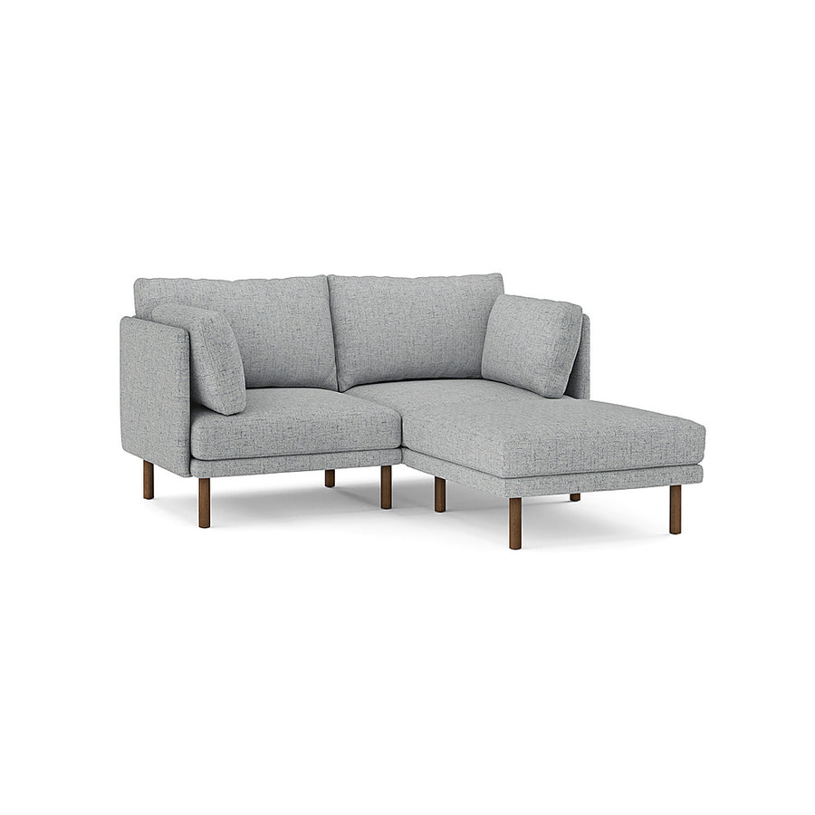 Burrow - Modern Field 2-Seat Sofa with Attachable Ottoman - Fog_0