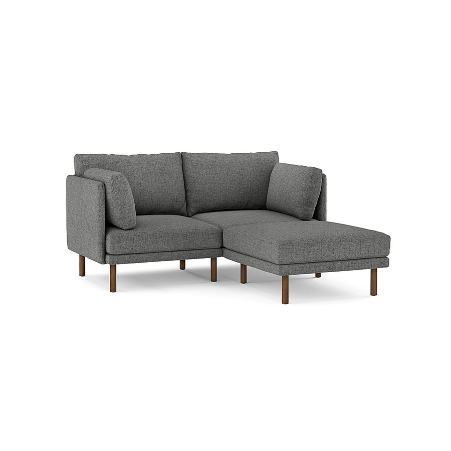 Burrow - Modern Field 2-Seat Sofa with Attachable Ottoman - Carbon_0