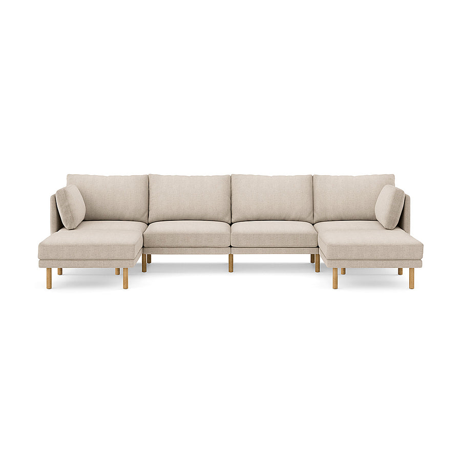 Burrow - Modern Field 4-Seat Sofa with Double Attachable Ottoman - Oatmeal_0